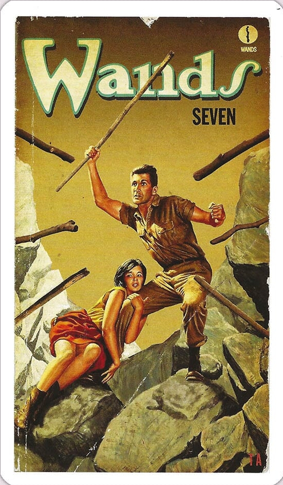 Seven of Wands - The Pulp Tarot