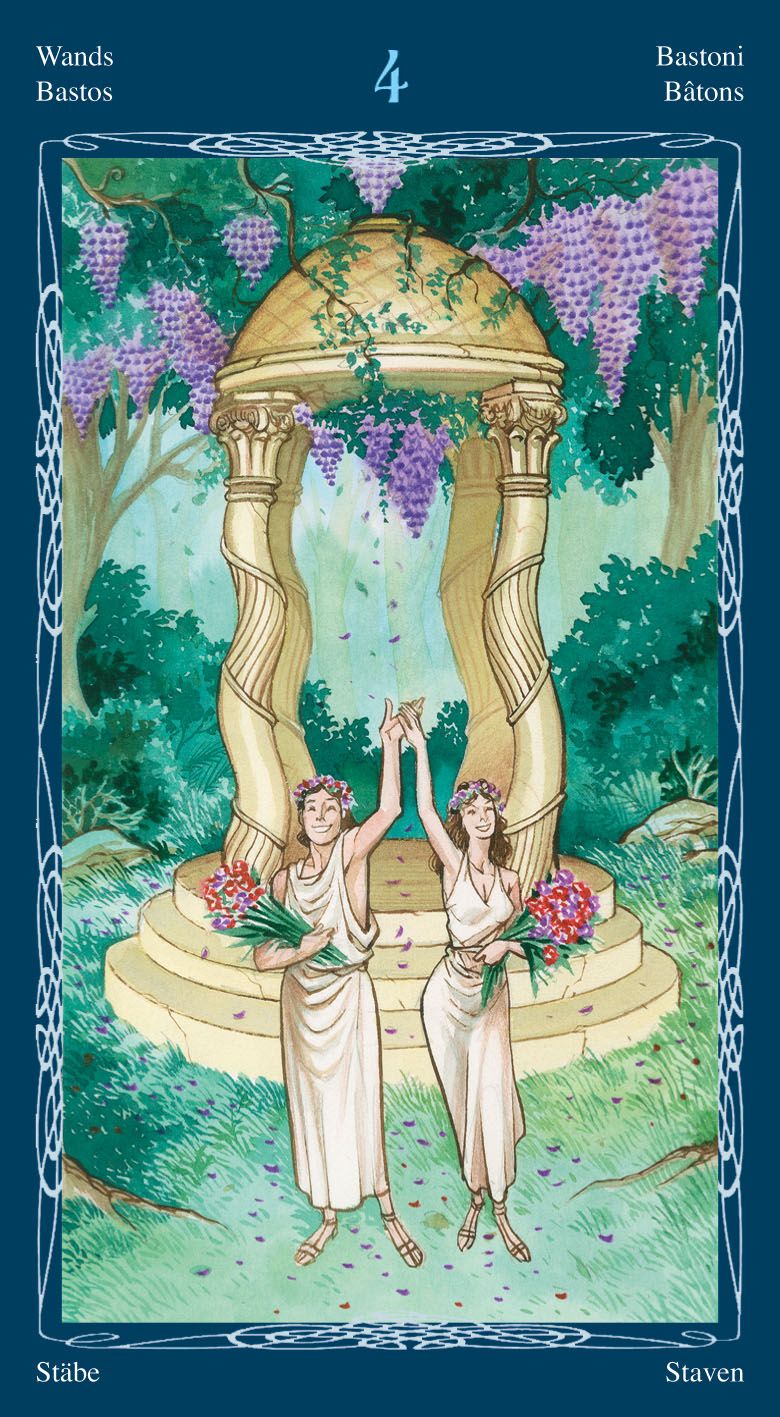 4 of Wands - Tarot of the Mystic Spiral