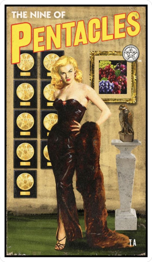 The Nine of Pentacles - Pulp Tarot